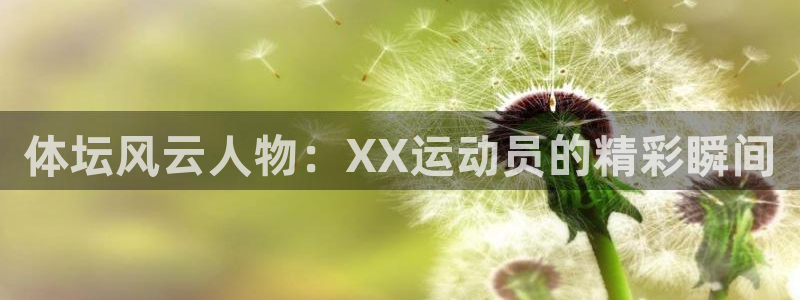 678体育：体坛风云人物：XX运动员的精彩瞬间